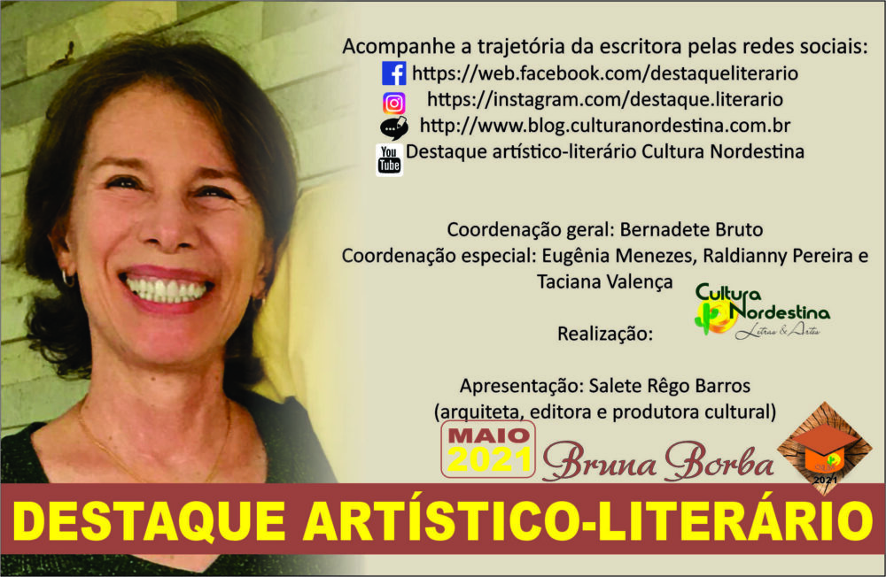 Bruna Borba Destaque artístico-literário Maio/2021